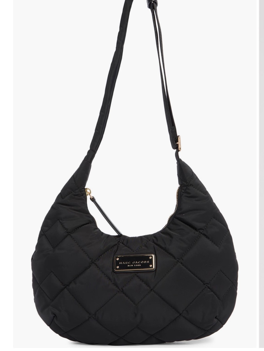 Marc Jacobs Black Quilted Crescent Shoulder Bag NWT
